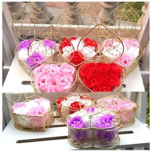 Random Heart Scented Bath Body Petal Rose Flower Soap Wedding Decoration 