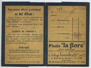 France Lourdes La Flore photo advertising wallet circa 1920 - 1950 - Imagen 1 de 3
