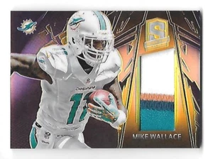 MIKE WALLACE 2013 Panini Spectra Materials gold patch /10 4 color Miami Dolphins - Picture 1 of 2