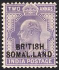 Somaliland-1903 2A Violet With "Somal.Land" Variety. Lightly Mounted Mint Sg 27D