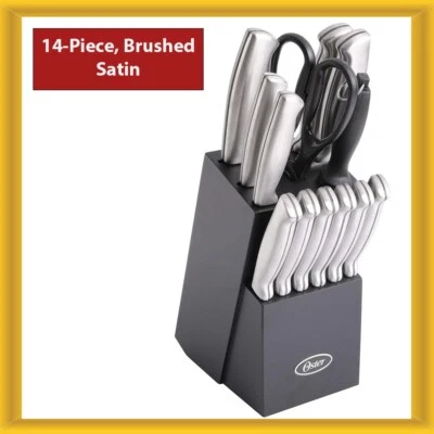 Juego de cubiertos Oster Baldwyn de acero inoxidable con alto contenido de carbono 14 piezas nuevo Foto 1 de 4