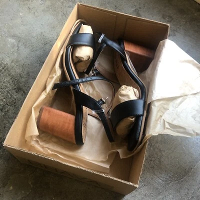 Bhava Studio Black Jenny Block Heel Sandal Size US 9 / EU 39 - Vegan! - Image 1 of 4