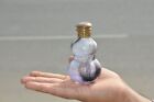 Vintage Einzigartige Form Smoky Violett Lampenschirm Glas Parfum Flasche