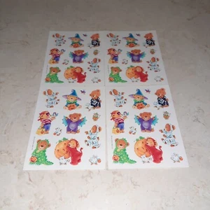 4 Sheets Hallmark Stickers Halloween Bear - Picture 1 of 7