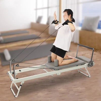 Máquina Reformadora de Pilates Plegable Entrenamiento de Cuerpo Completo Cardio Yoga Fitness Reformer Foto 1 de 4