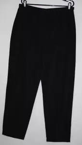 NWOT Susan Graver XL (34x30) Black Slinky Liquid Knit Stretch Pull On Pants - Picture 1 of 6