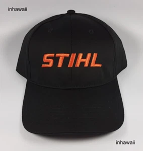 Genuine licensed STIHL® black & orange baseball cap/hat NEW! - Picture 1 of 3