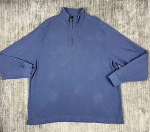 Saddlebred Shirt Mens Extra Large Blue Long Sleeve Pullover 1/4 Zip - Picture 1 of 10