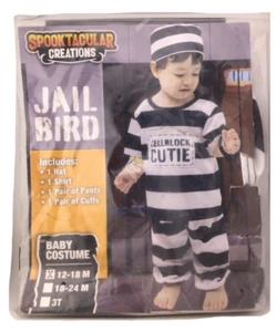 Spooktacular Creations Jail Bird Cellblock Cutie Baby Costume Size 12-18 M - Picture 1 of 2