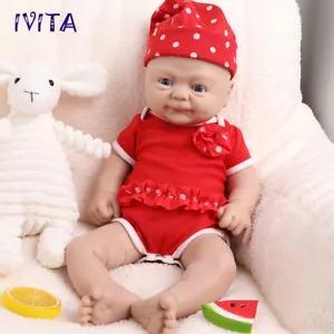 16'' Full Silicone Reborn Baby Newborn Squishy Silicone Girl Doll Kids Gift - Picture 1 of 10