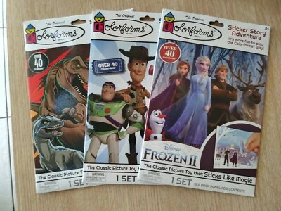 3 Colorforms Jurassic World, Toy Story 4 Frozen 2 Sticker Adventure Pack New - Image 1 of 3