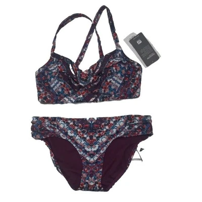 NWT Athleta Marrakesh Twister Bikini Top Womens 32B/C Wild Bloom Swimsuit Purple - Image 1 of 4