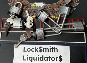 Six ABUS 41/30 KA Keyed Alike four long shackle free shipping - Picture 1 of 3