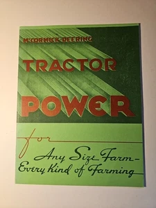 Mccormick-Deering Tractor Power For Any Size Farm Pamphlet,booklet - Picture 1 of 2
