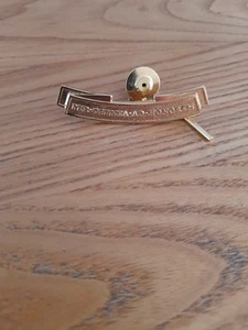 Vintage Masonic Hallmarked Gilt Sterling Silver Tie Pin Stud Tac & Chain Honorem - Picture 1 of 3