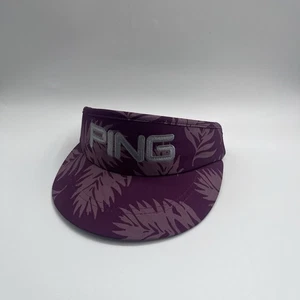 PING Floral Golf Visor Purple/Gray Polyester Spandex Bubba Watson-Style - Picture 1 of 6