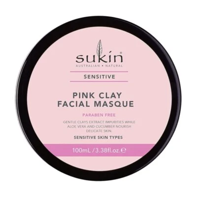 Sukin Natural Sensitive Pink Clay Facial Masque Mask 100ml FREE POST - Image 1 of 4
