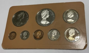 1976 Cook Islands Franklin Mint 8 Coin Proof Set With Silver $5 - Picture 1 of 9