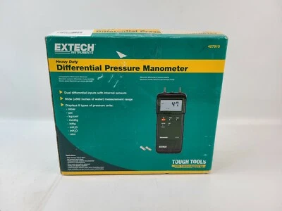 Extech 407910 Heavy Duty 29psi Differential Pressure Manometer - New open box  - Image 1 of 4