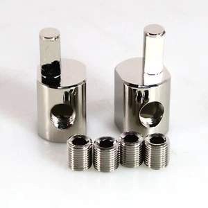 Big Jeff Audio Pair of Aluminum Single 1/0 GA to 4 GA Offset Amplifier Reducers - Picture 1 of 4