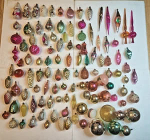 Vintage Christmas tree ornaments made of USSR glass 110 pieces! big big mix!! - Picture 1 of 23