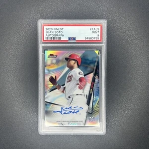 Juan Soto 2020 Topps Finest On Card Auto Refractor PSA 9 MINT Mets #FAJS - Picture 1 of 3
