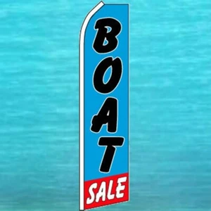 BOAT SALE FLUTTER FLAG Tall Feather Swooper Vertical Advertising Banner Sign - Picture 1 of 5