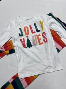 Old Navy Jolly Vibes Gender Neutral Pajamas Set Size XL (12) Youth Kids New - Picture 1 of 4