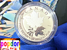 2022 Canada $5 - 1oz Pure Silver Maple Leaf Diamond Glitter Radiant Crown