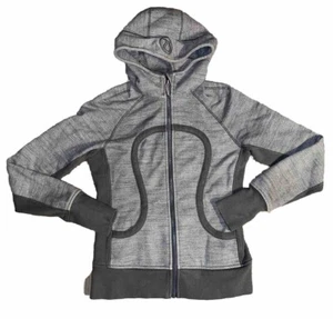 Lululemon Scuba Hoodie Commuter Denim schiefergrau durchgehender Reißverschluss Sweatjacke Gr. 8 - Bild 1 von 15
