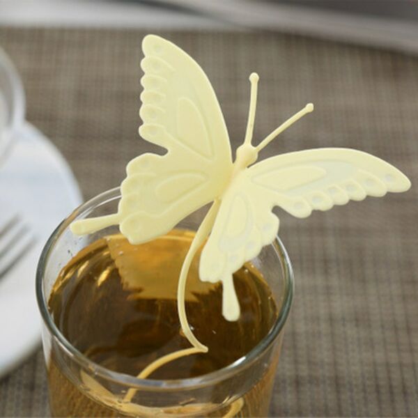 Butterfly tea bags strainers silicone teaspoon filter infuser silicone Y_ex Photo Related