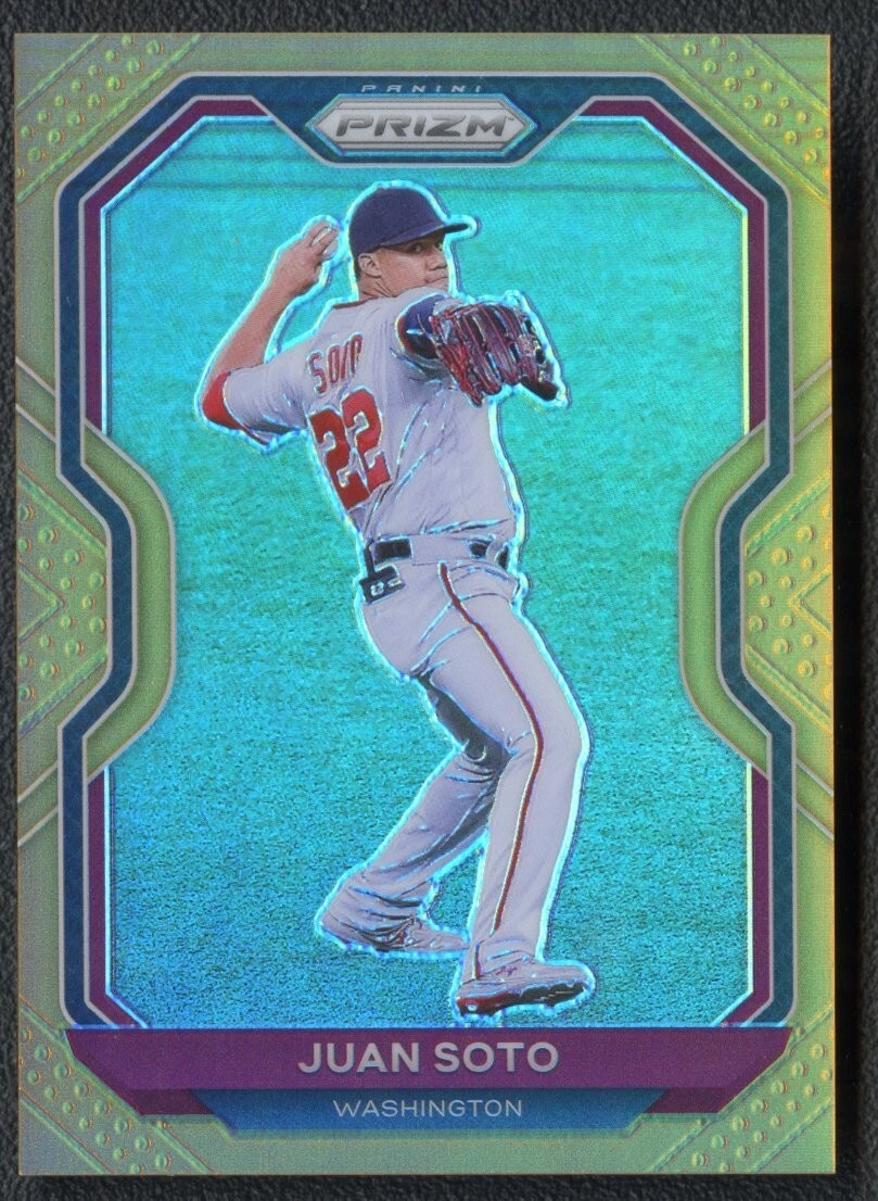 2021 Panini Prizm Juan Soto Neon Orange Prizm /100 #203