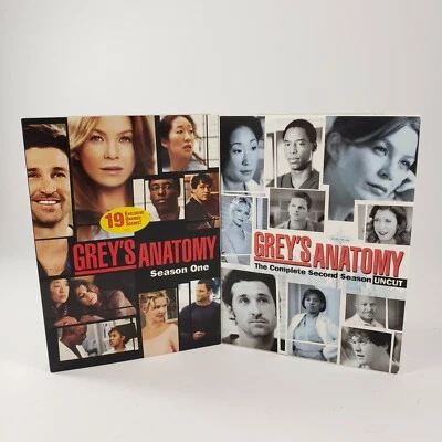 GREY'S ANATOMY: Seasons 1 & 2: extended episodes, excellent condition DVDs - Image 1 of 4