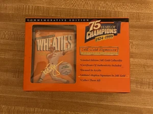 WHEATIES MINI BOX 75 YEARS OF CHAMPIONS 24K GOLD SIGNATURE MARK MCGWIRE 1999 - Bild 1 von 3