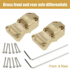 2PCS Brass Differential Cover for Axial SCX24 1/24 RC Car Metal Upgrade Parts