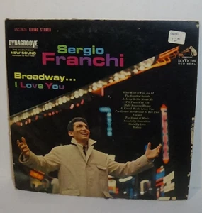 Sergio Franchi Broadway I Love You 12" Vinyl Record Album LP 1963 RCA Victor - Picture 1 of 2