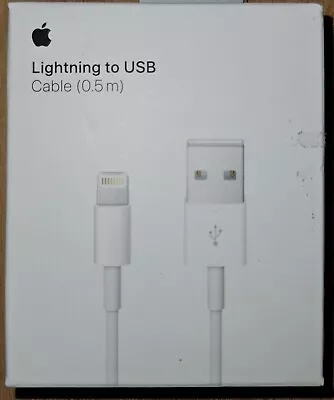 Apple ME291AM/A Lightning to USB Cable in White (0.5 m) A1511 - Image 1 of 3