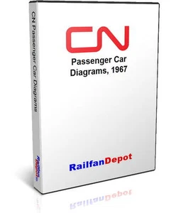 Diagramas de vagones de pasajeros Canadian National 1967 - PDF en CD - RailfanDepot - Imagen 1 de 4