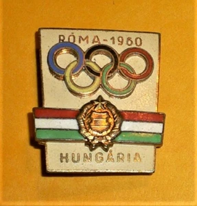 1960 Olympic Games Rome ORIGINAL HUNGARY TEAM HUNGARIA ROMA 1960 PIN BADGE NICE! - Picture 1 of 4