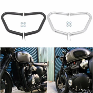 Engine Guard Crash Bar For Bonneville T100 T120 Black Street Twin 2016-2019 - Imagen 1 de 12