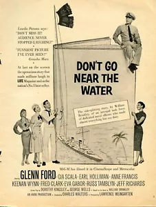 Don't Go Near the Water VINTAGE 1957 Movie Ad/Poster, Glenn Ford, Gia Scala - Picture 1 of 1