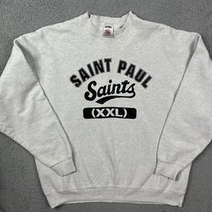 Vintage Saint Paul Saints XXL Baseball Sweater Crewneck Rare Sweatshirt - Picture 1 of 16