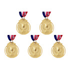 2 Inches Winner Medal with Neck Ribbon Round for Competitions Party (Gold)