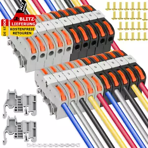 20PCS Reihenklemmen Hutschiene 0,08-4 Mm² PCT-211 Hutschienen Klemmen Klemmblock - Bild 1 von 5