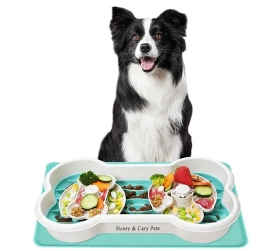 Slow Feeder Dog Bowls, Anti-Choking Interactive Dog Slow Feeding Bowls  - Image 1 of 4