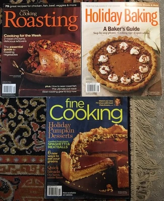 Fine Cooking Magazines 3 issue mixed lot 2009-15 Holiday Baking etc. - Image 1 of 2