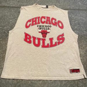 Vinage Chicago Bulls Pro Edge 1996 Tank Top Shirt Mens XL Gray Muscle Tee Shirt - Picture 1 of 9