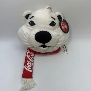 Vintage 1993 COCA COLA COMPANY Plush Polar Bear Head Memorabilia - Play By Play - Picture 1 of 14