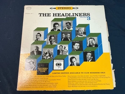 The Headliners, Volume 3 (Vinyl, 1962) Columbia Record Club GS-11 - Image 1 of 4