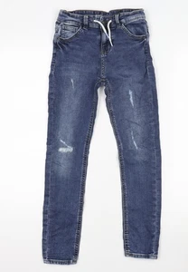 Denim Co. Jeans skinny blu ragazzo, taglia 9-10 anni, vestibilità casual elasticizzata - Foto 1 di 12
